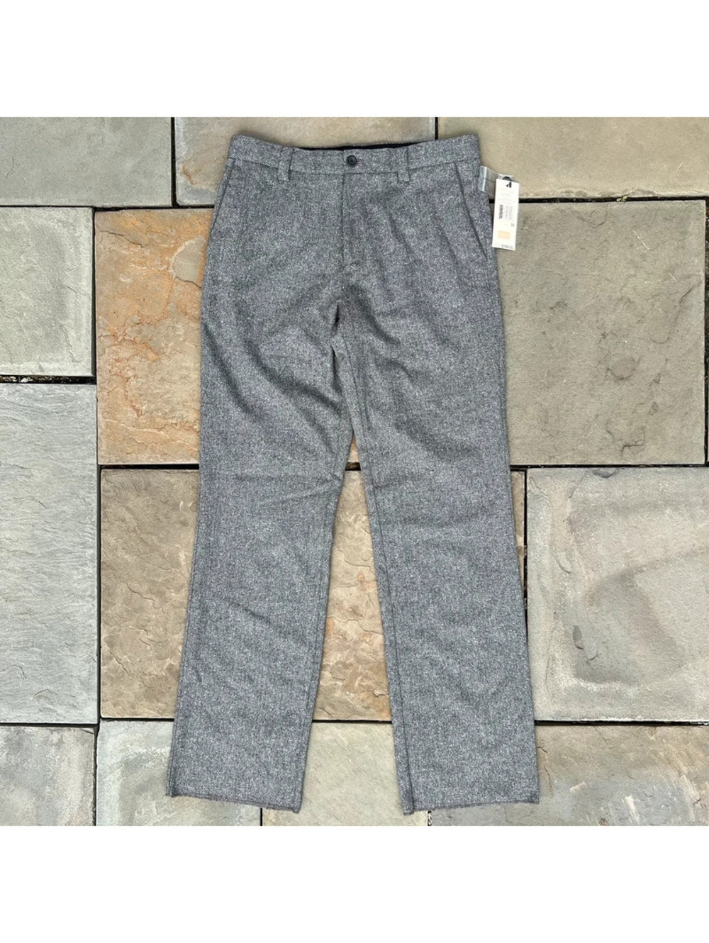 Y2K 2004 Kenneth Cole Tweed Pants Grey/Black Knit NWT